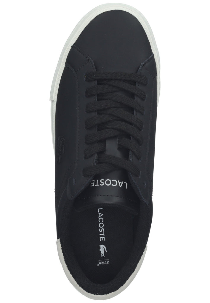Lacoste Sneaker Leder/Textil Schwarz/Weiß