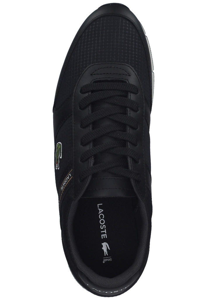 Lacoste Sneaker Leder/Textil Schwarz/Weiß