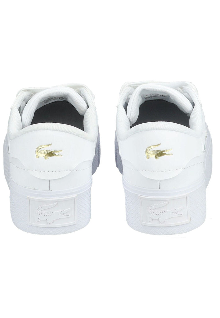 Lacoste Sneaker Leder/Textil Weiß/Gold