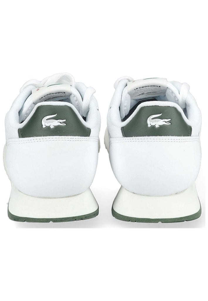 Lacoste Sneaker Leder/Textil Weiß/Grün