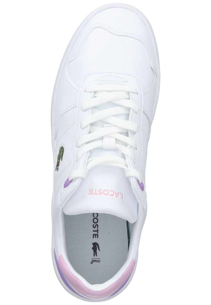 Lacoste Sneaker Leder/Textil Weiß/Rosa
