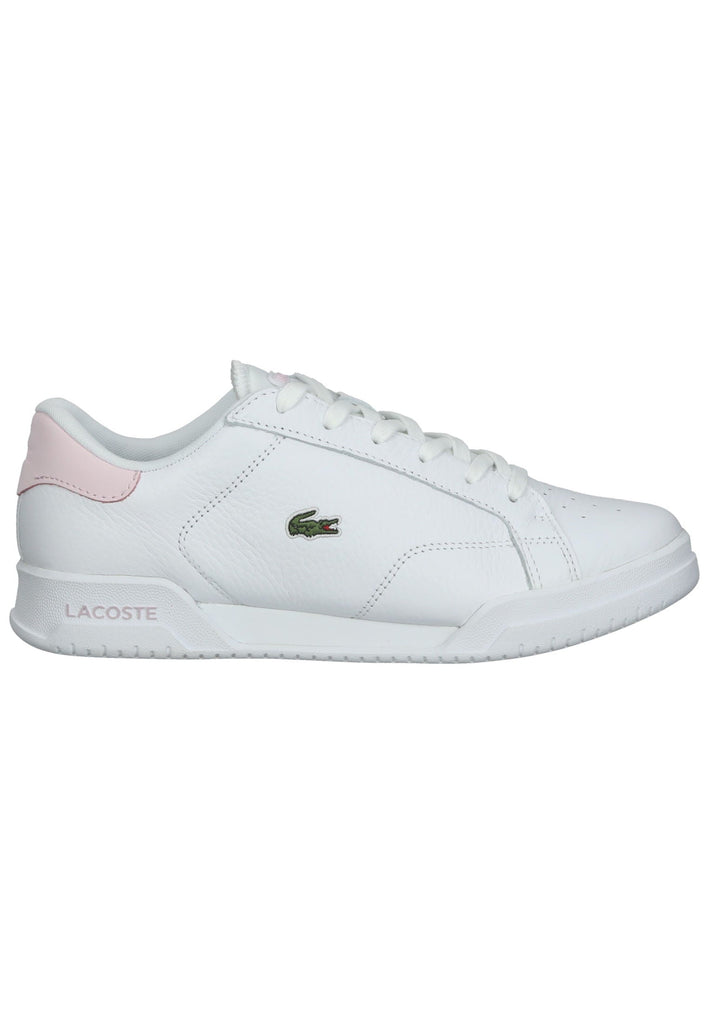Lacoste Sneaker Leder/Textil Weiß/Rosa
