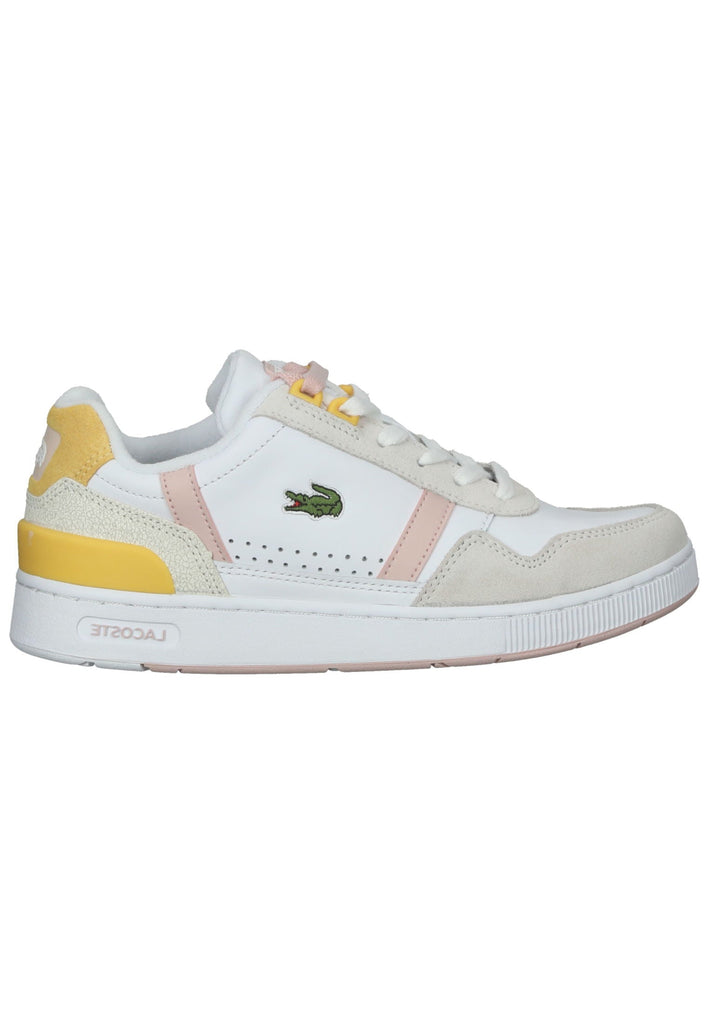 Lacoste Sneaker Leder/Textil Weiß/Rosa