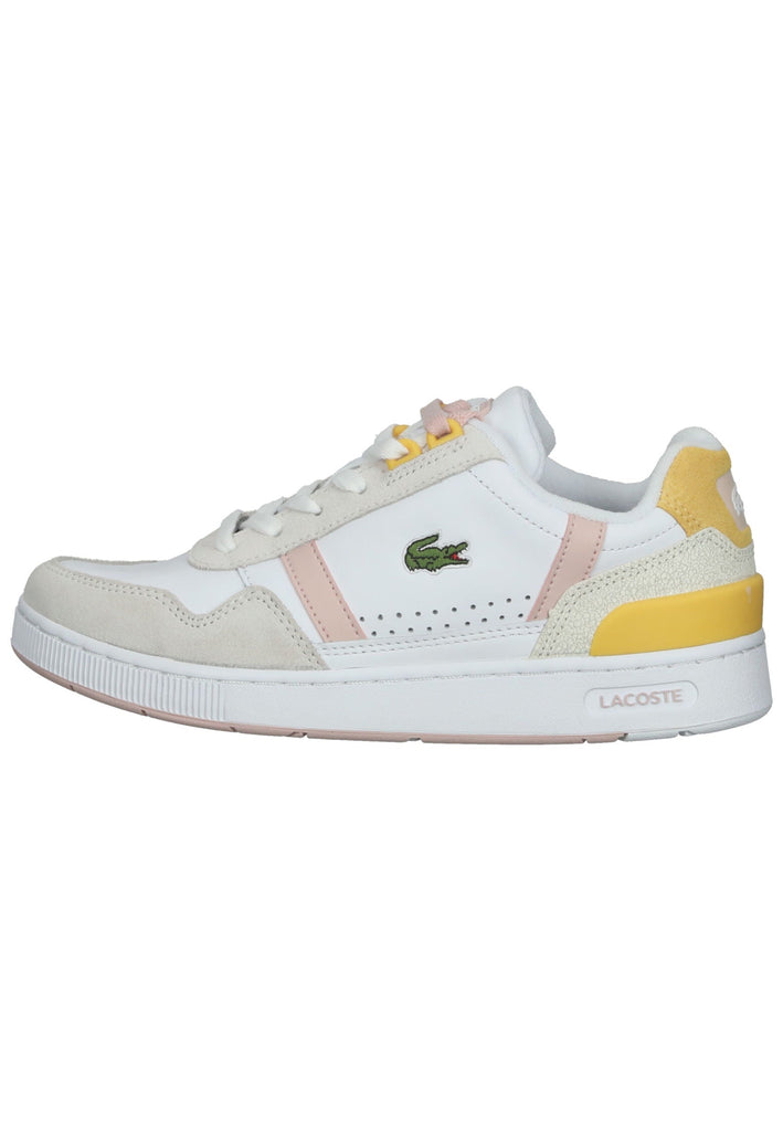 Lacoste Sneaker Leder/Textil Weiß/Rosa