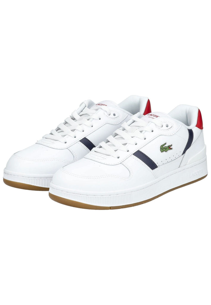 Lacoste Sneaker Leder/Textil Weiß/Rot
