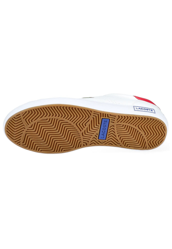 Lacoste Sneaker Leder/Textil Weiß/Rot