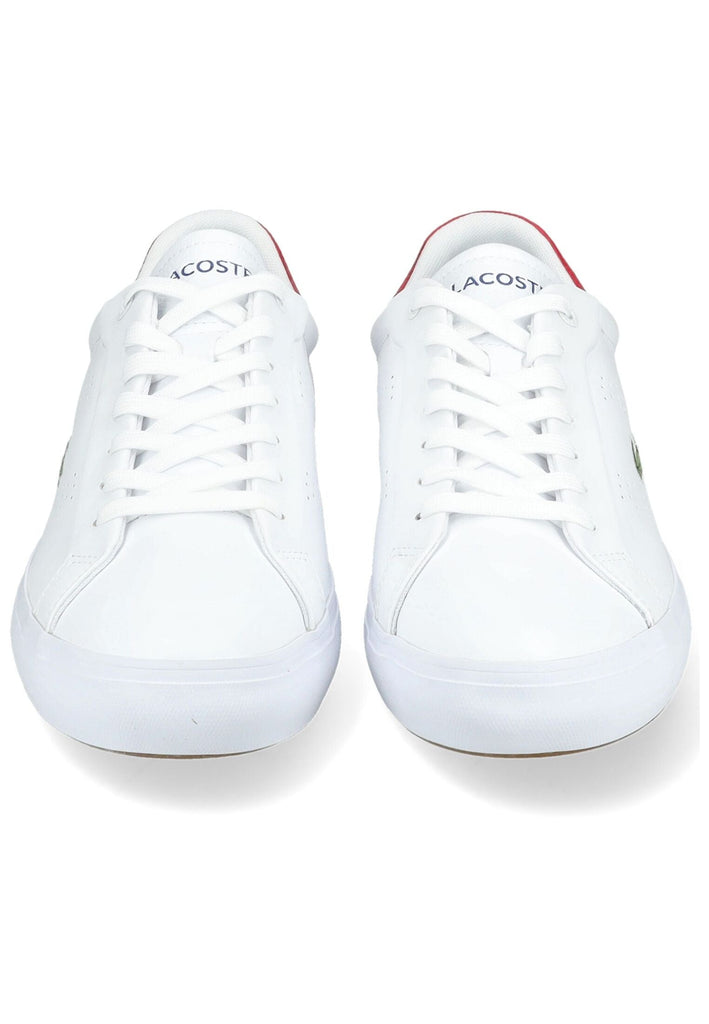Lacoste Sneaker Leder/Textil Weiß/Rot
