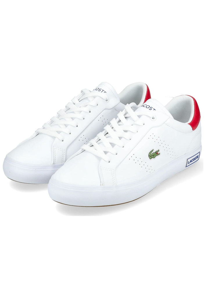 Lacoste Sneaker Leder/Textil Weiß/Rot
