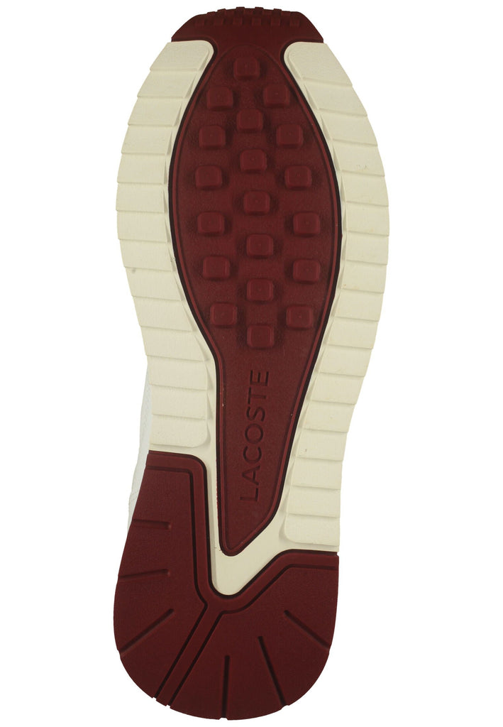 Lacoste Sneaker Leder/Textil Weiß/Rot