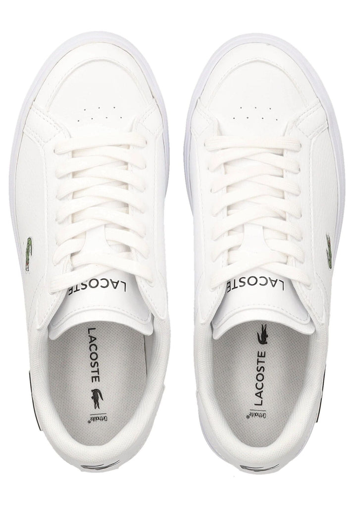 Lacoste Sneaker Leder/Textil Weiß/Schwarz