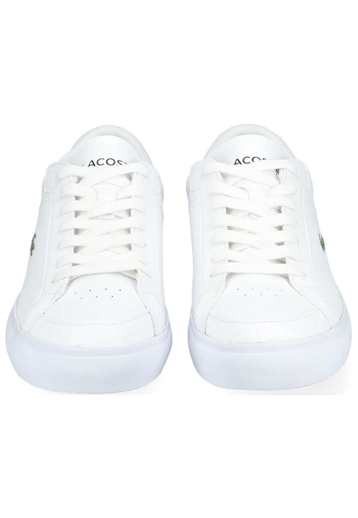 Lacoste Sneaker Leder/Textil Weiß/Schwarz