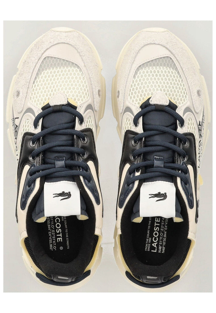 Lacoste Sneaker Leder/Textil Weiß/Schwarz