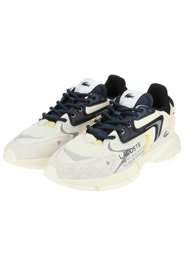 Lacoste Sneaker Leder/Textil Weiß/Schwarz