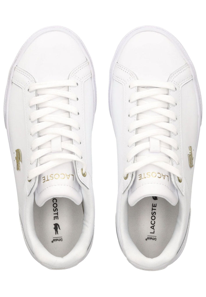 Lacoste Sneaker Leder Weiß/Gold