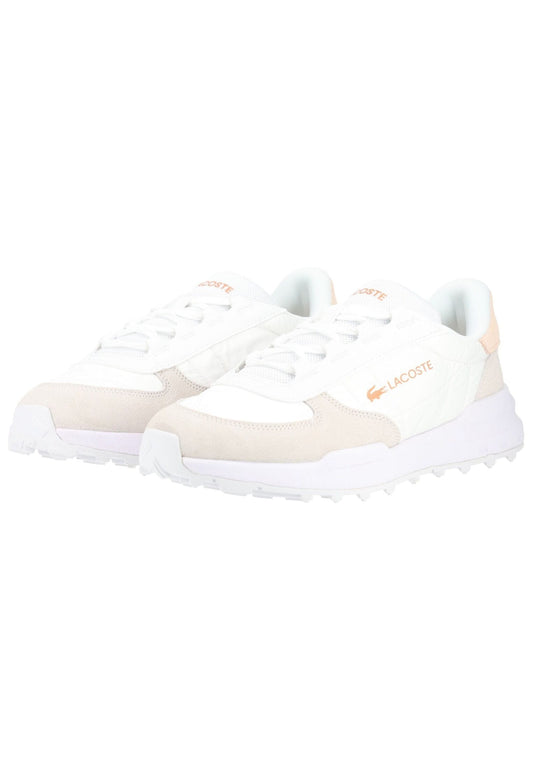 Lacoste Sneaker Leder Weiß/Pink