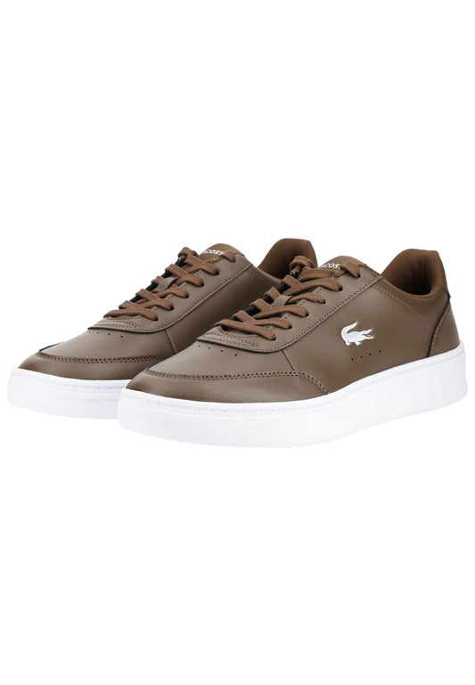 Lacoste Sneaker Lederimitat Braun/Weiß