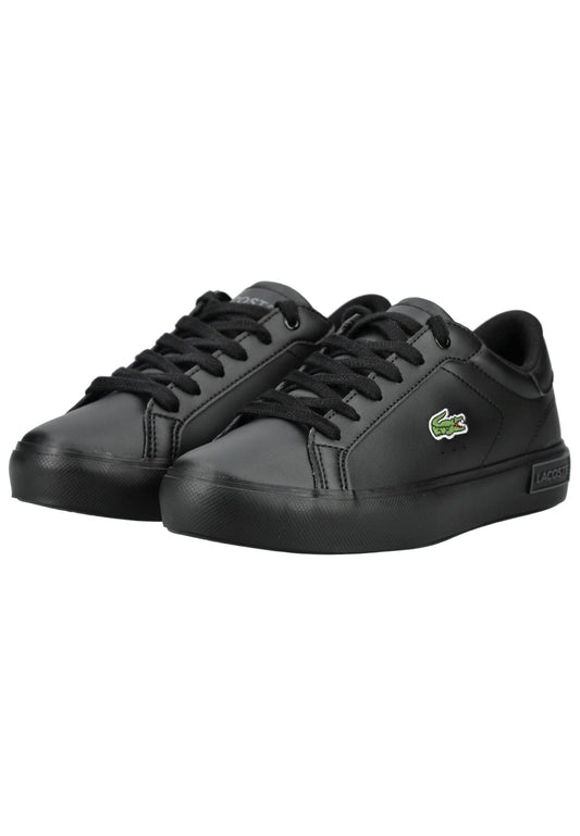 Lacoste Sneaker Lederimitat Schwarz/Schwarz