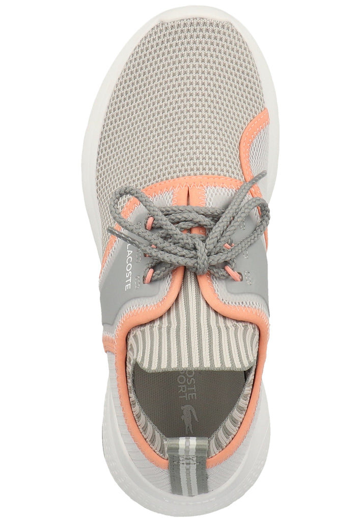 Lacoste Sneaker Lederimitat/Textil Grau/Pink