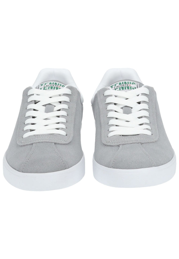 Lacoste Sneaker Lederimitat/Textil Grau/Weiß
