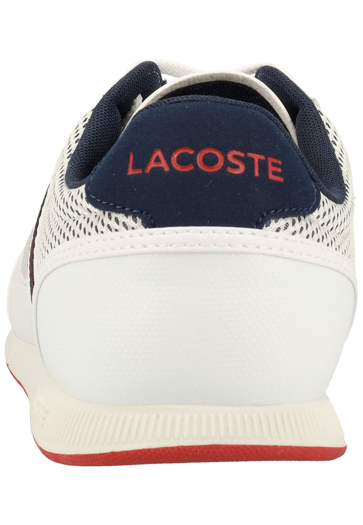 Lacoste Sneaker Lederimitat/Textil Weiß/Blau