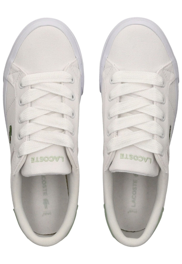 Lacoste Sneaker Lederimitat/Textil Weiß/Grün