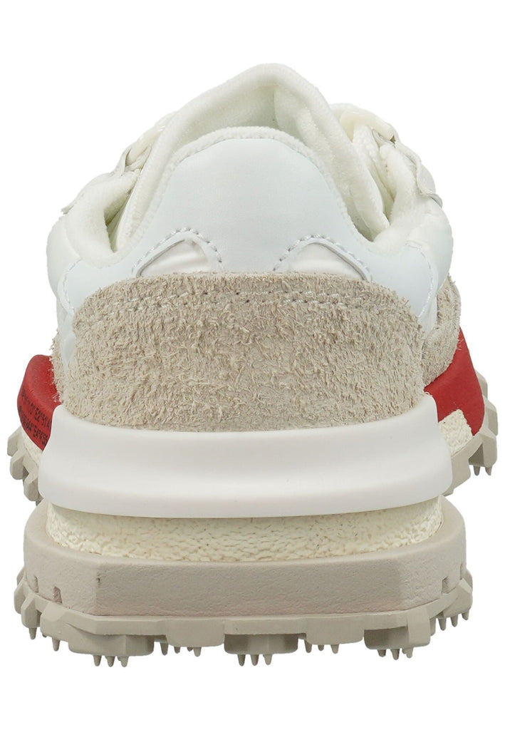 Lacoste Sneaker Lederimitat/Textil Weiß/Rot