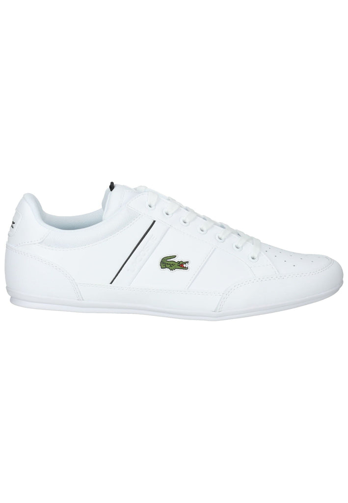 Lacoste Sneaker Lederimitat/Textil Weiß/Schwarz