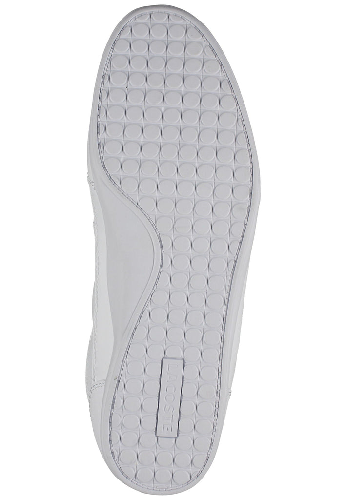 Lacoste Sneaker Lederimitat/Textil Weiß/Schwarz