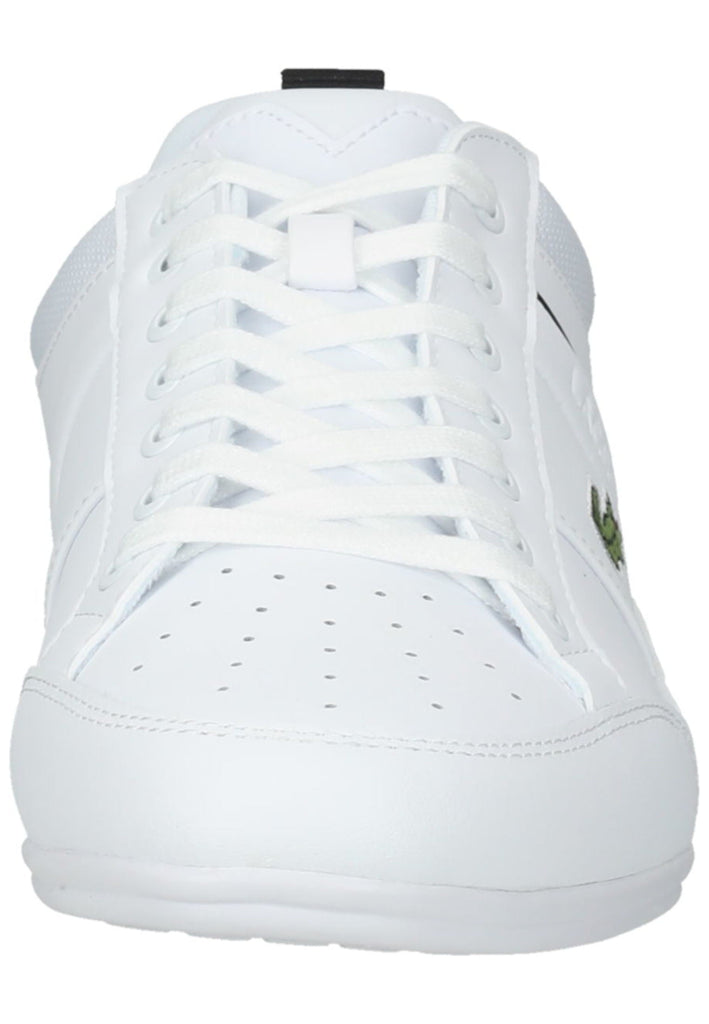 Lacoste Sneaker Lederimitat/Textil Weiß/Schwarz