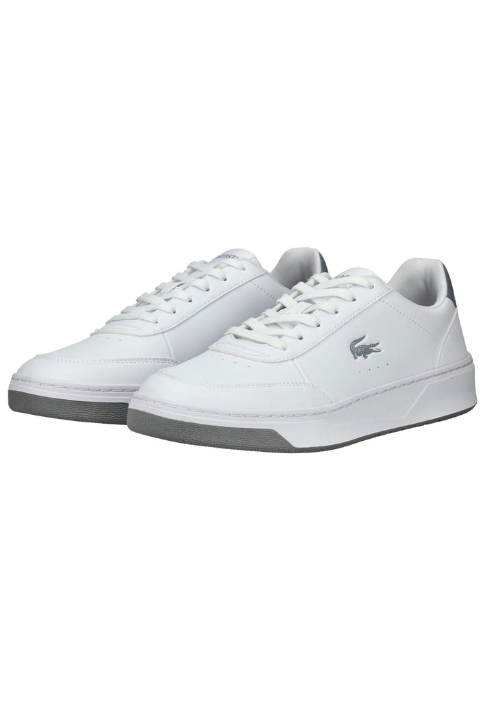 Lacoste Sneaker Lederimitat Weiß/Grau