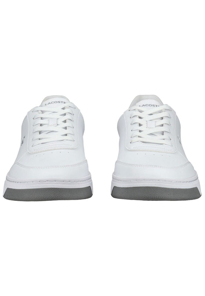 Lacoste Sneaker Lederimitat Weiß/Grau
