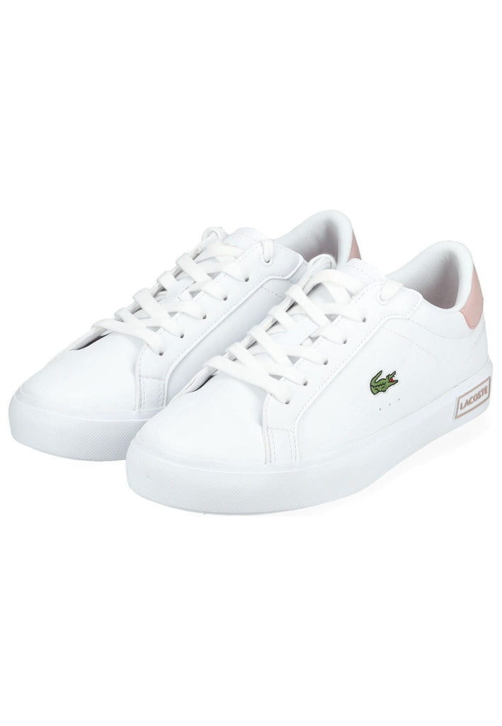 Lacoste Sneaker Lederimitat Weiß/Pink