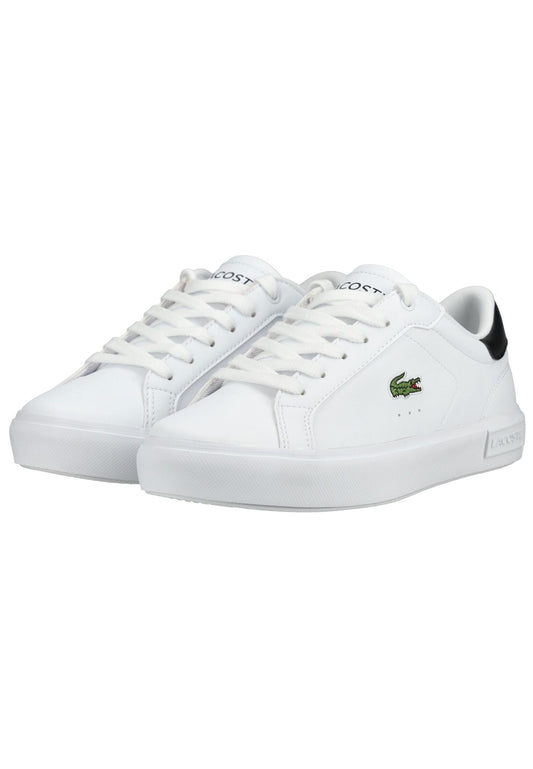 Lacoste Sneaker Lederimitat Weiß/Schwarz