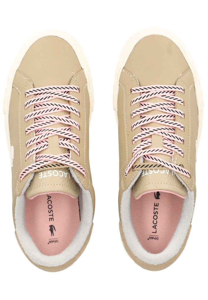 Lacoste Sneaker Nubukleder Braun/Weiß