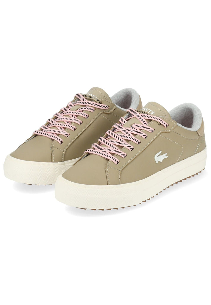 Lacoste Sneaker Nubukleder Braun/Weiß