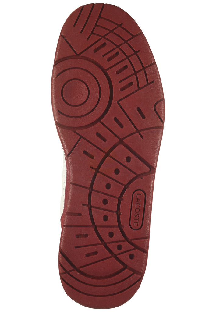 Lacoste Sneaker Veloursleder/Textil Weiß/Rot