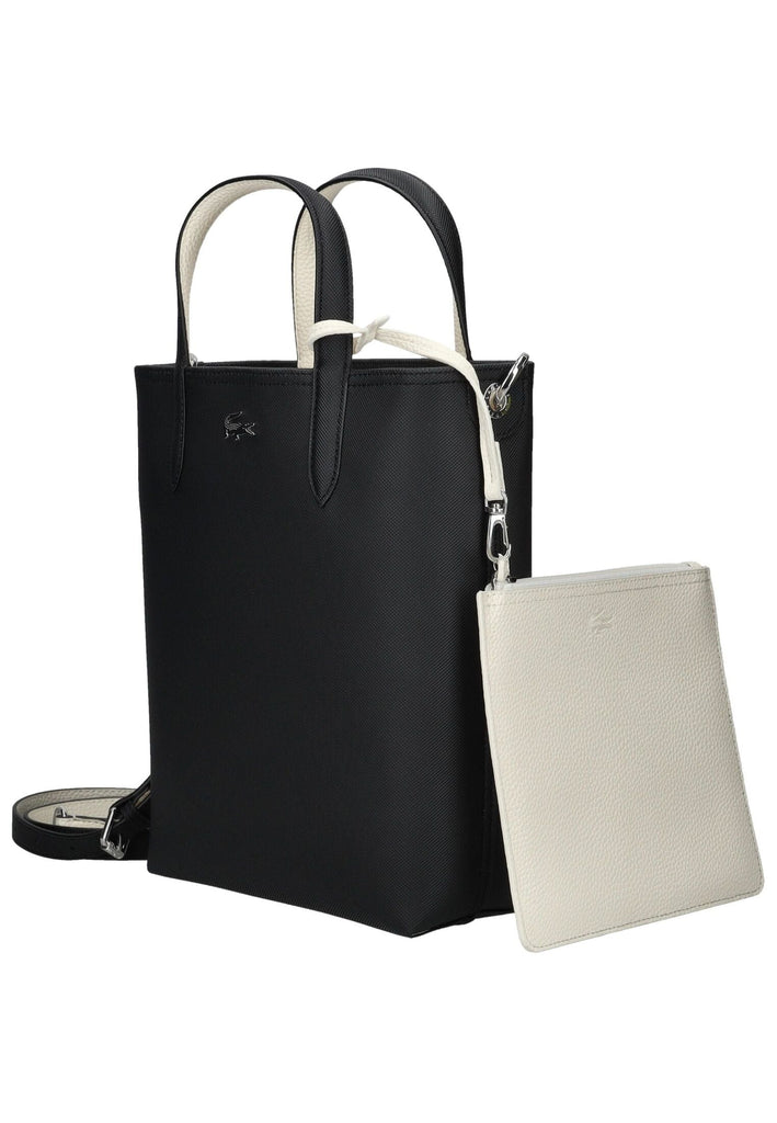 Lacoste Taschen Lederimitat Schwarz/Weiß