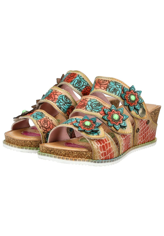 Laura Vita Pantoletten Leder Beige