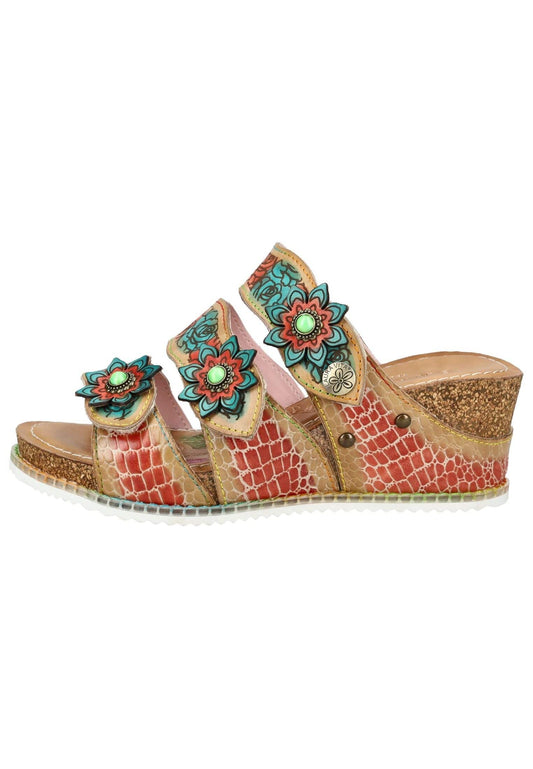 Laura Vita Pantoletten Leder Beige