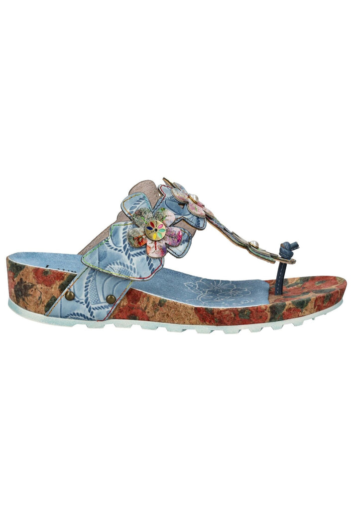 Laura Vita Pantoletten Leder Blau