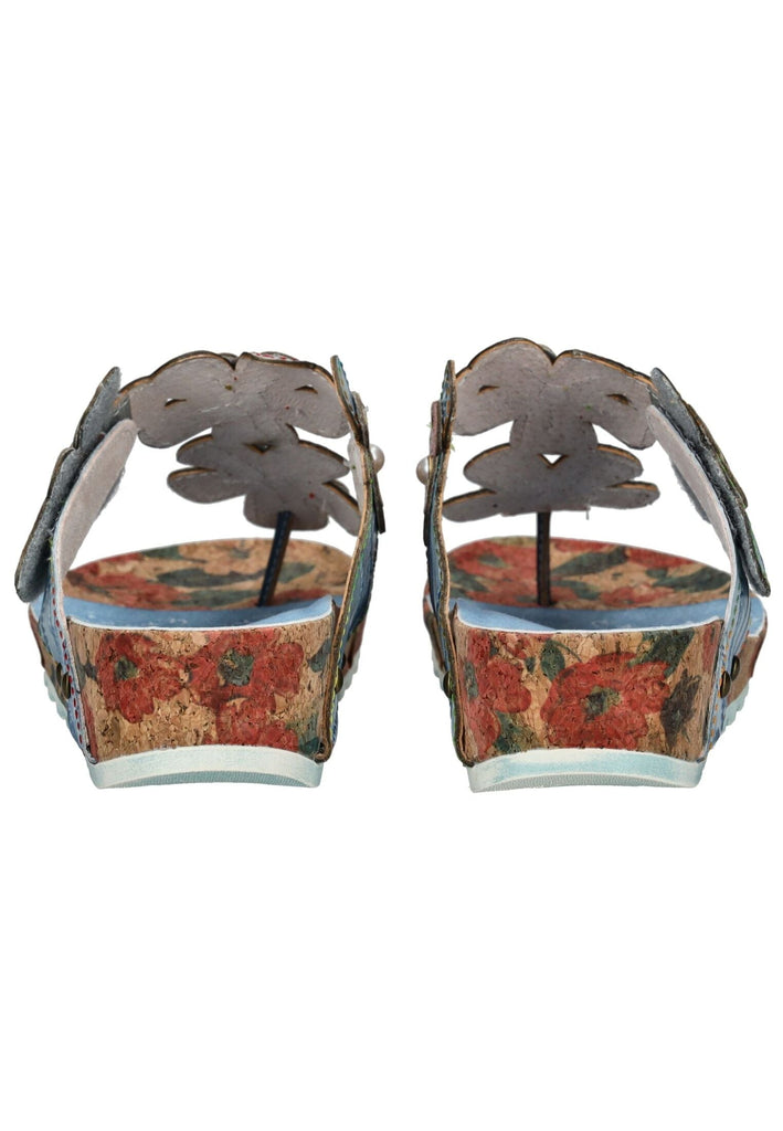 Laura Vita Pantoletten Leder Blau