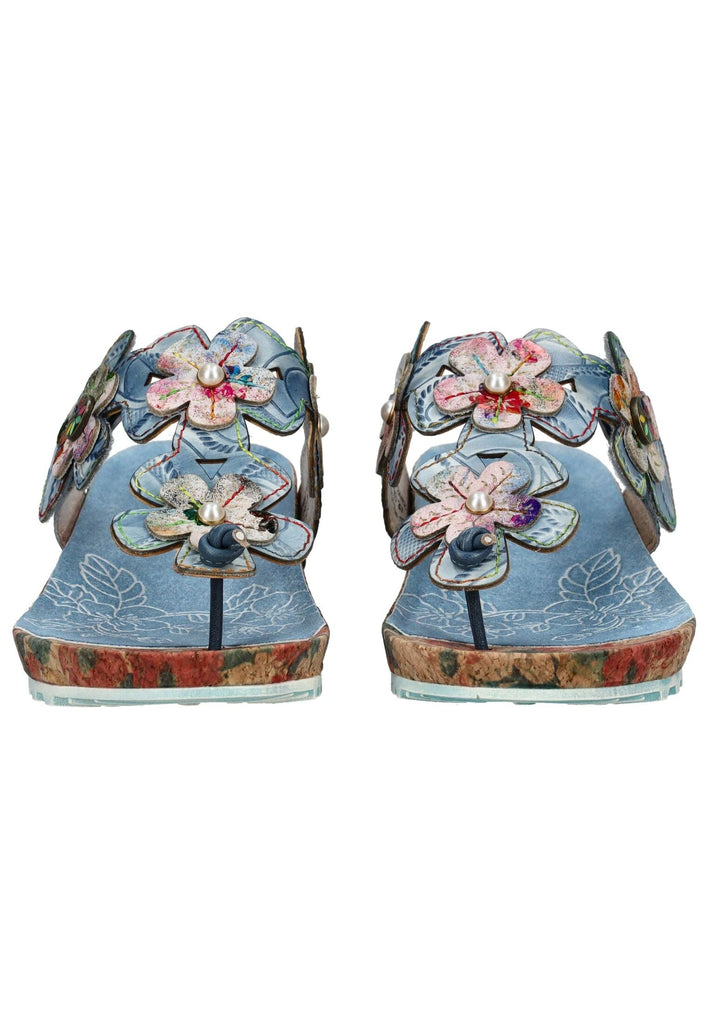 Laura Vita Pantoletten Leder Blau