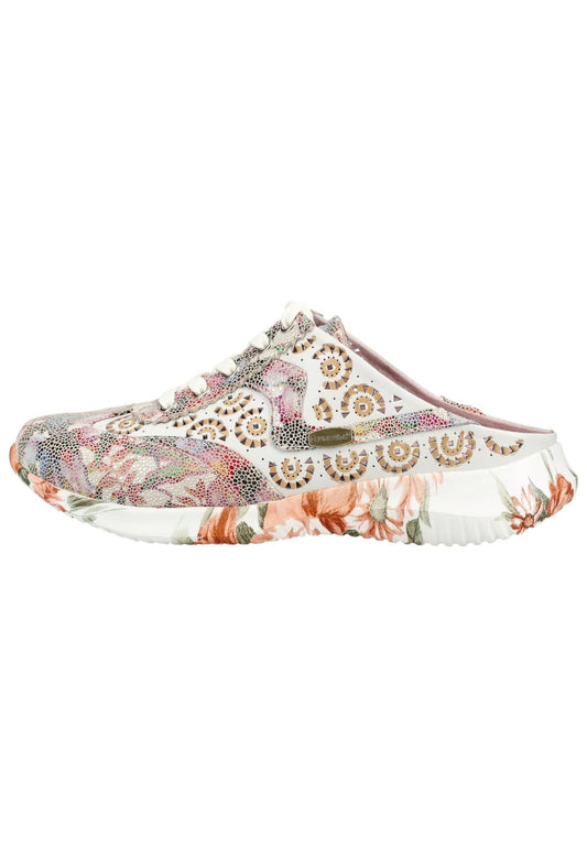 Laura Vita Pantoletten Leder/Textil Beige