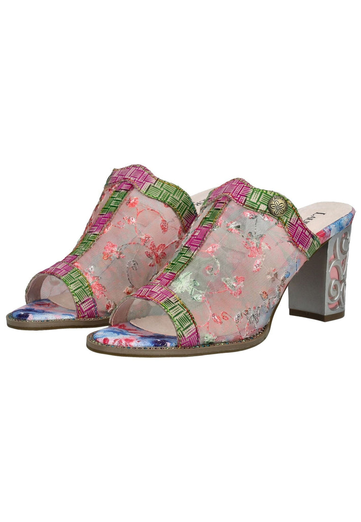 Laura Vita Pantoletten Leder/Textil Rosa