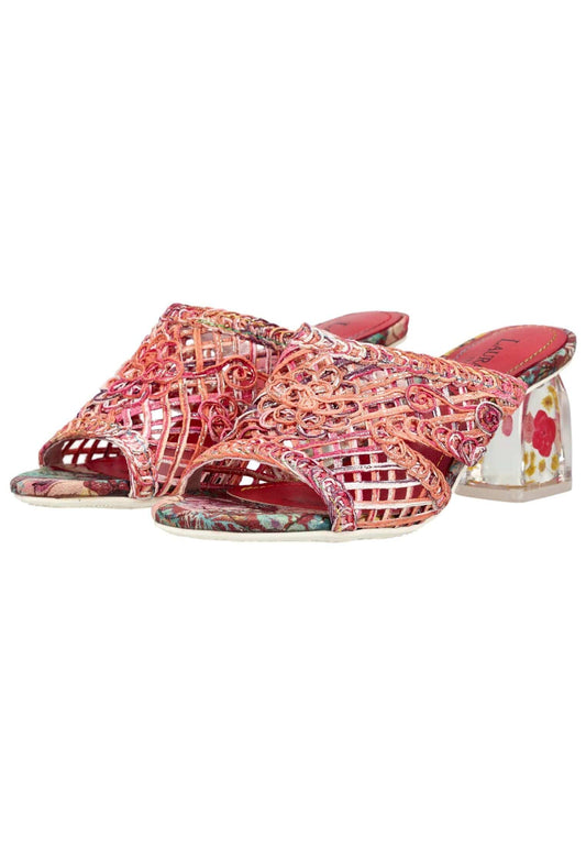 Laura Vita Pantoletten Textil Rot