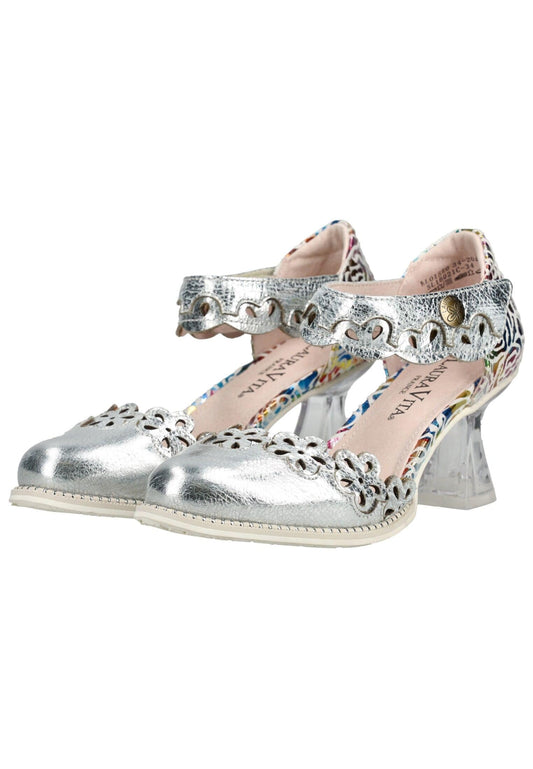 Laura Vita Pumps Leder Silber