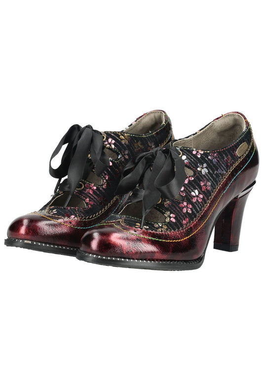 Laura Vita Pumps Leder/Textil Schwarz Kombi