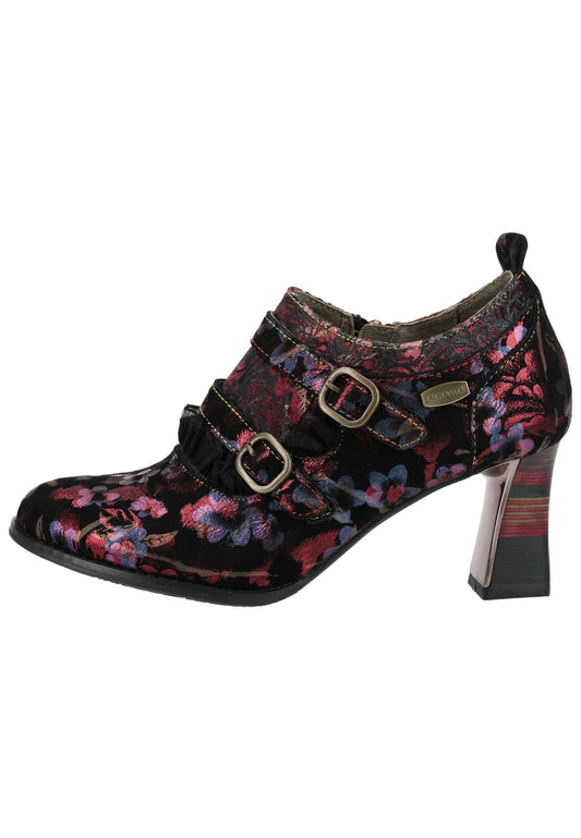 Laura Vita Pumps Leder/Textil Weinrot