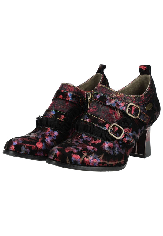 Laura Vita Pumps Leder/Textil Weinrot