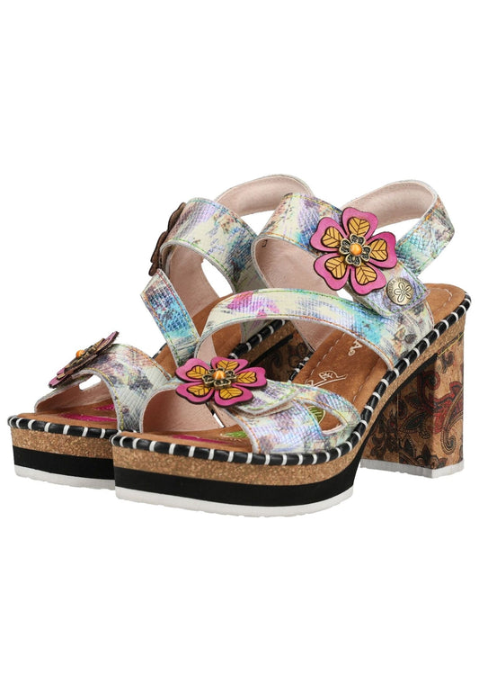 Laura Vita Sandalen Leder Braun/Blau